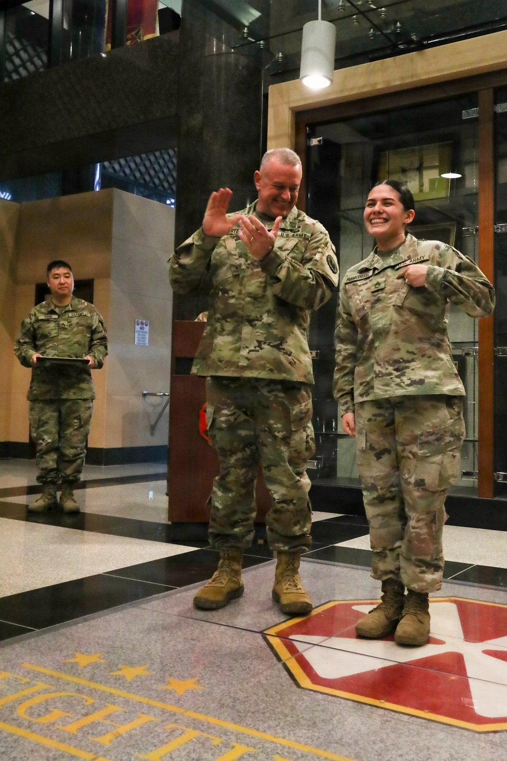 Lt. Gen. Robert D. Harter Promotes Soldiers