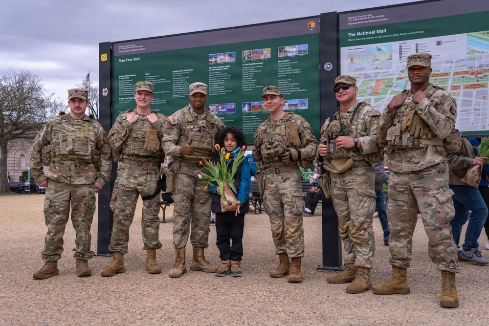 Mississippi National Guard Soldiers join Tulip Day in Washington, D.C.
