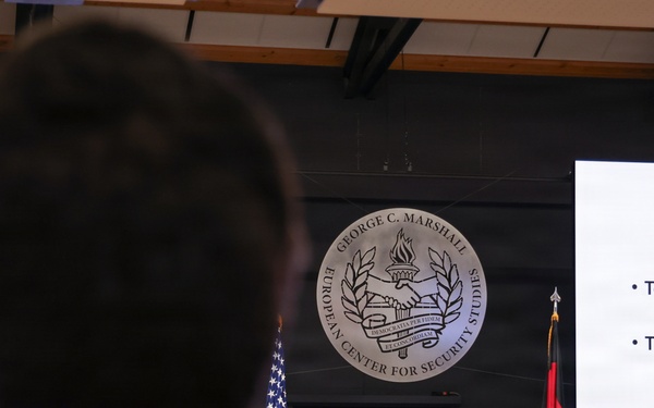 Course participants observe closing remarks during the Strategic Competition and Russia course