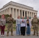 Joint Task Force Magnolia Soldiers patrol at the Lincoln Memorial