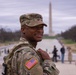 Joint Task Force Magnolia Soldiers patrol at the Lincoln Memorial