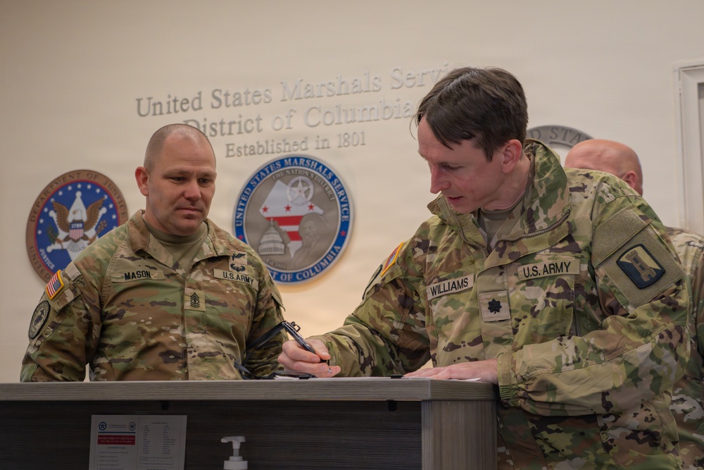 Incoming Joint Task Force Magnolia leadership gets Deputized in Washington, D.C.