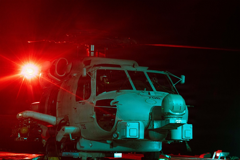 USS Bainbridge Conducts Flight Quarters During Operation Epic Fury