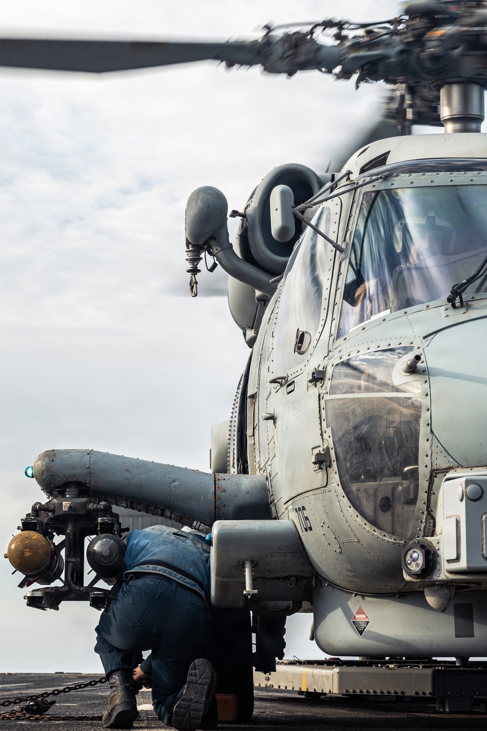 USS Bainbridge conducts flight quarters during Operation Epic Fury