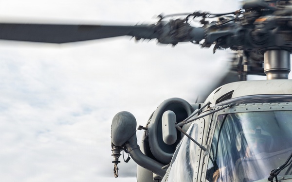 USS Bainbridge conducts flight quarters during Operation Epic Fury