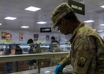 55th Quartermaster Company Provides Meal Support at LRMC Dining Facility