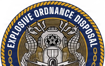 The official command logo of Explosive Ordnance Disposal Mobile Unit TEN (EODMU-10).
