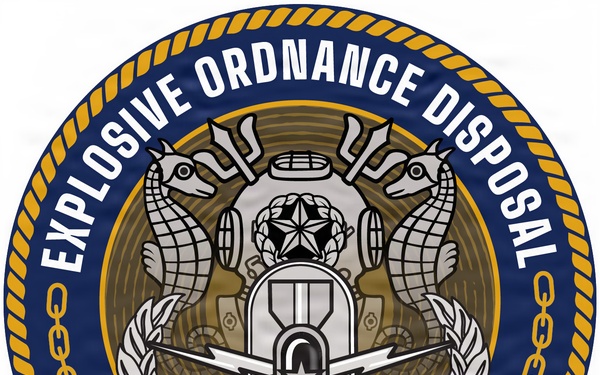 The official command logo of Explosive Ordnance Disposal Mobile Unit TEN (EODMU-10).