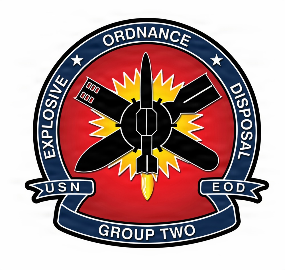 The official command logo of Explosive Ordnance Disposal Group TWO (EODGRU-2).