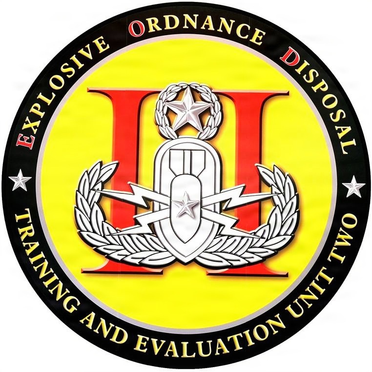 The official command logo of Explosive Ordnance Disposal Training Unit TWO (EODTEU-2).