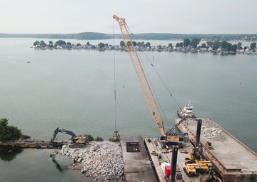 Corps of Engineers Delivering Critical Repairs to Great Sodus Bay Breakwater