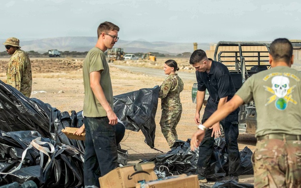 449th AEG, CJTF-HOA conduct first humanitarian airdrop from Chabelley Airfield