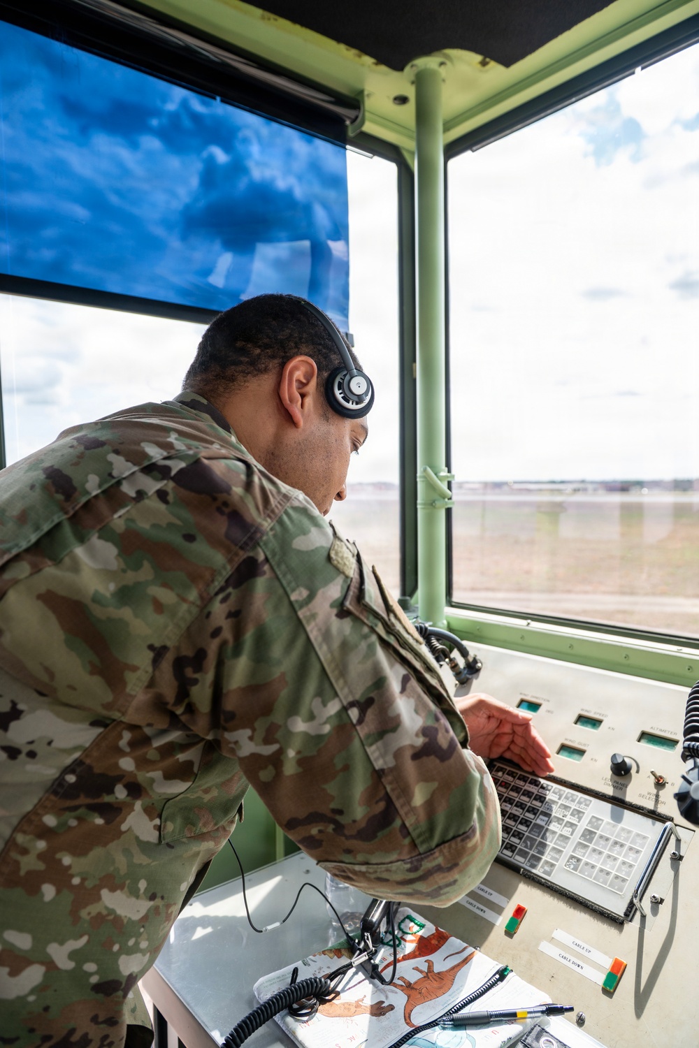 245th Combat Airfield Operations Squadron maintainers and controllers train in a mock deployment environment