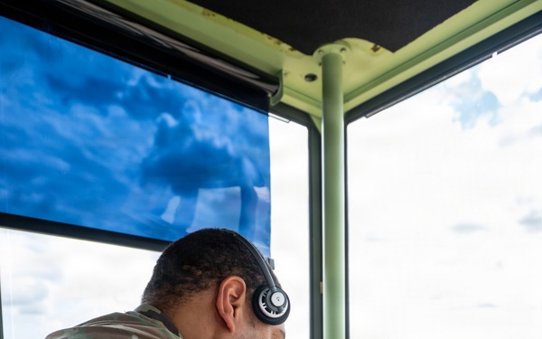 245th Combat Airfield Operations Squadron maintainers and controllers train in a mock deployment environment