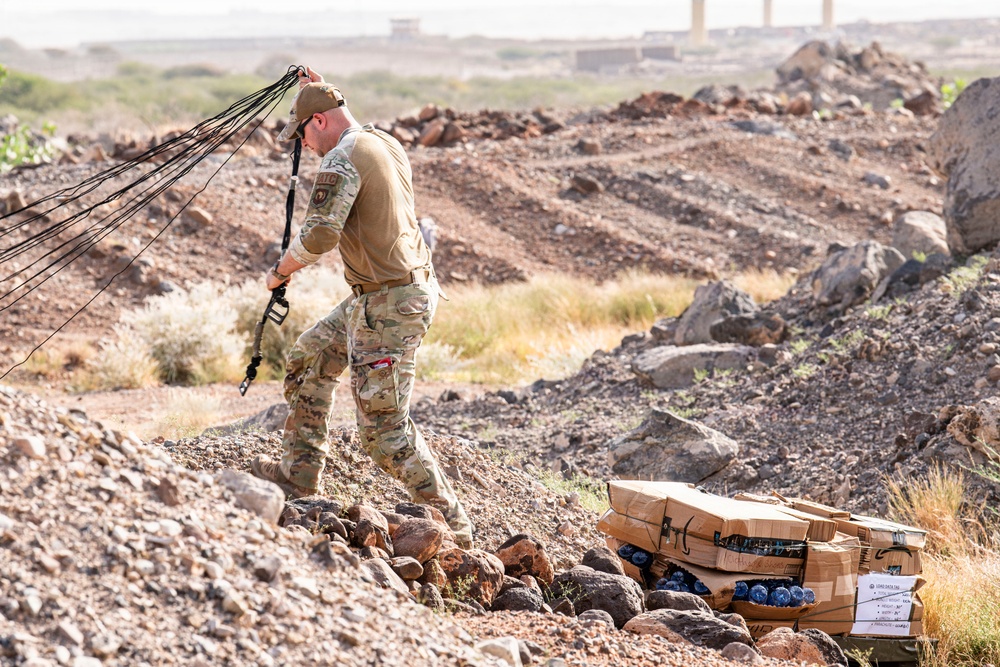 449th AEG, CJTF-HOA conduct first humanitarian airdrop from Chabelley Airfield