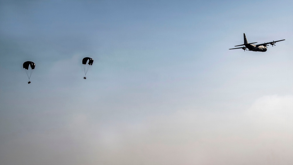 449th AEG, CJTF-HOA conduct first humanitarian airdrop from Chabelley Airfield