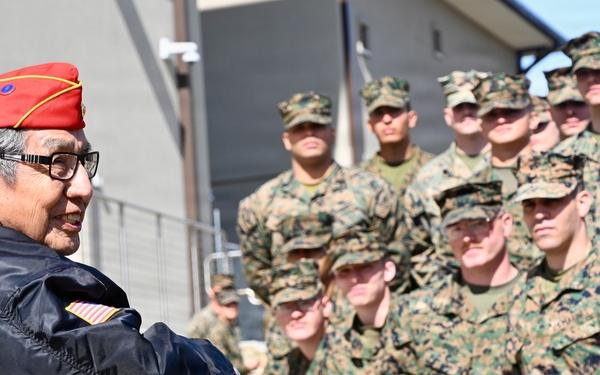 Peter MacDonald, one of the last two surviving Navajo Code Talkers, visits the Defense Language Institute Foreign Language Center at the Presidio of Monterey