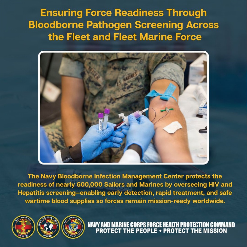 Navy Bloodborne Infection Management Center: Ensuring Force Readiness through Bloodborne Pathogen Screening Across the Fleet and Fleet Marine Force