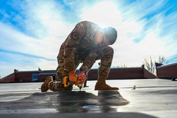F.E. Warren Air Force Base Airmen Repair Base After High Wind Damage