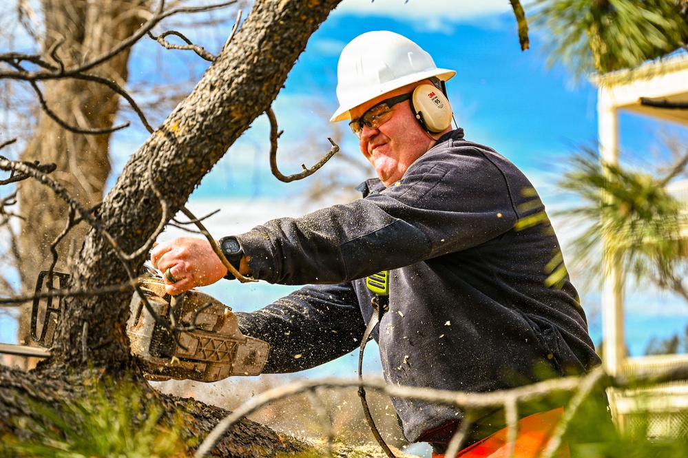 F.E. Warren Air Force Base Airmen Repair Base After High Wind Damage