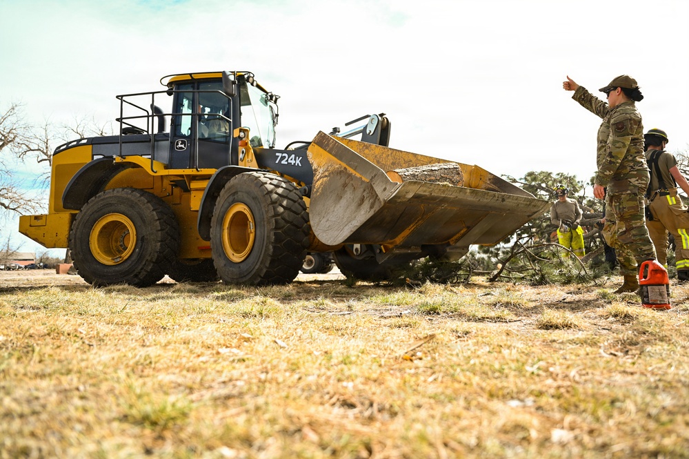 F.E. Warren Air Force Base Airmen Repair Base After High Wind Damage