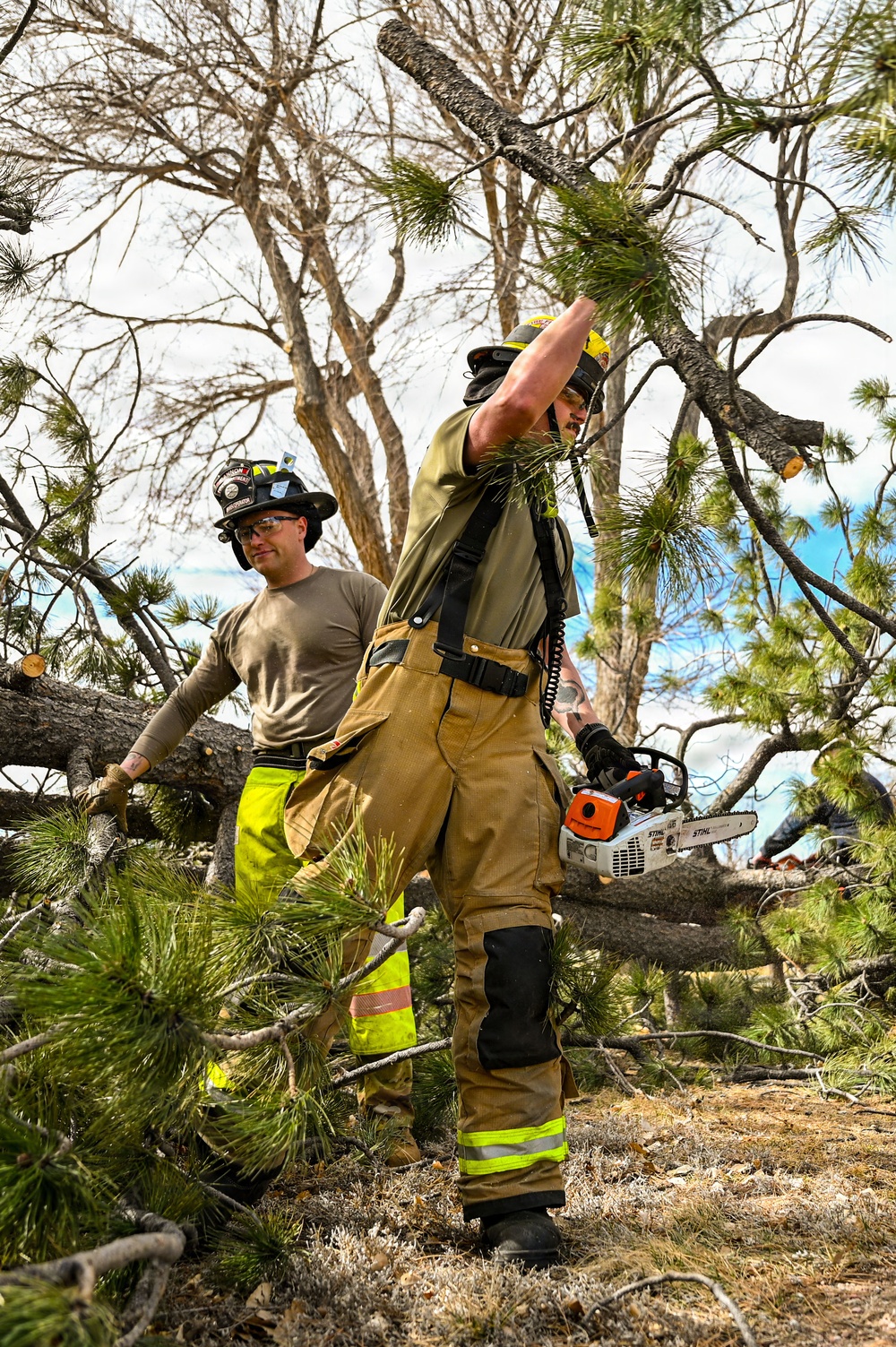 F.E. Warren Air Force Base Airmen Repair Base After High Wind Damage