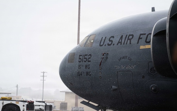 Rain or shine, operations at Team Hickam continue