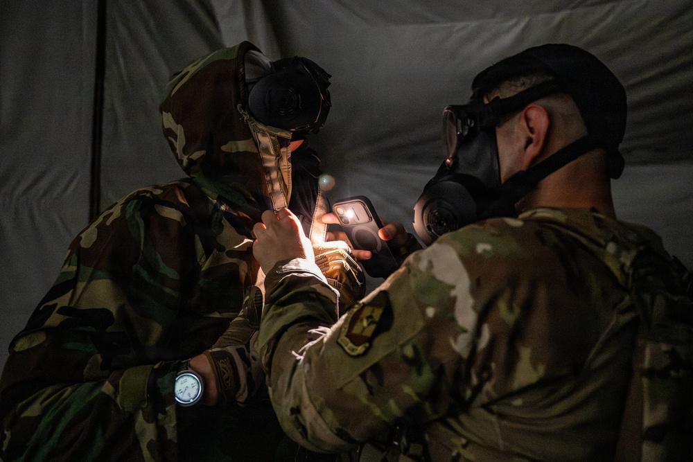 Airmen execute expeditionary medical and CBRN training during Scorpion Lens 2026