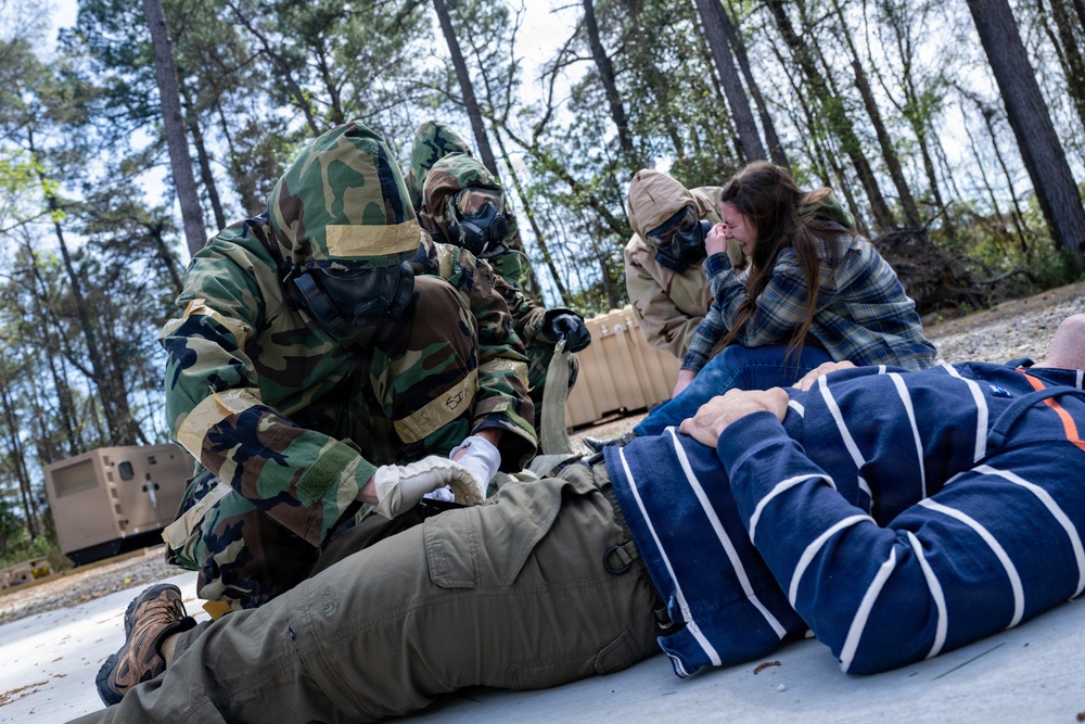 Airmen execute expeditionary medical and CBRN training during Scorpion Lens 2026