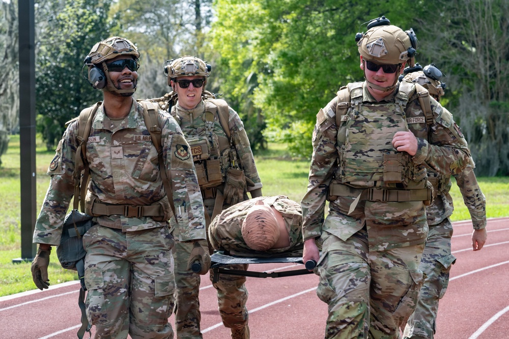 Airmen execute expeditionary medical and CBRN training during Scorpion Lens 2026