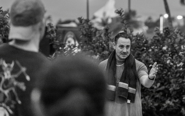 Team Hickam's 647th Security Forces Squadron and 15th Operations Support Team conduct group physical training