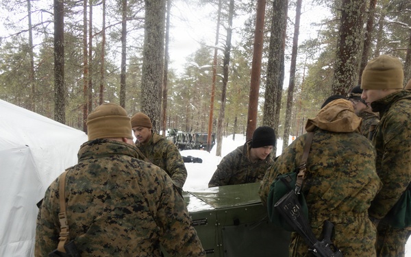 CORE26 | Logistics Marines provide Forward Base Camp to Support Infantry Marines during Arctic exercise