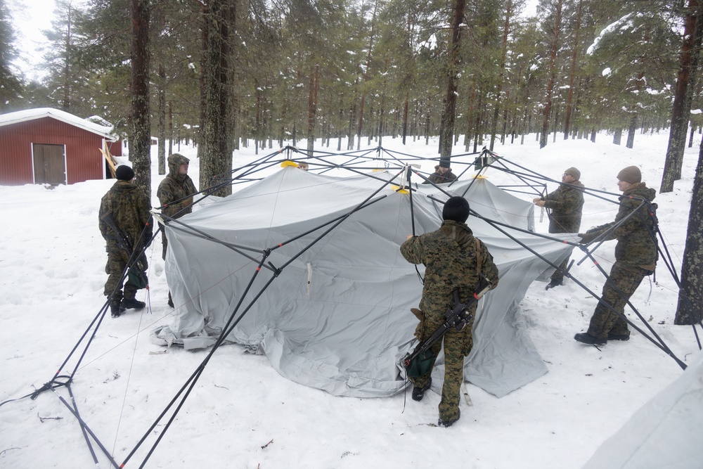 CORE26 | Logistics Marines provide Forward Base Camp to Support Infantry Marines during Arctic exercise