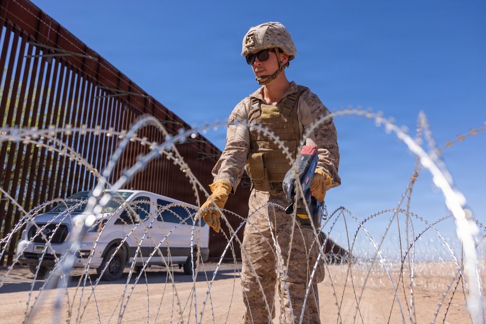Marines with JTF-SB conduct border reinforcement