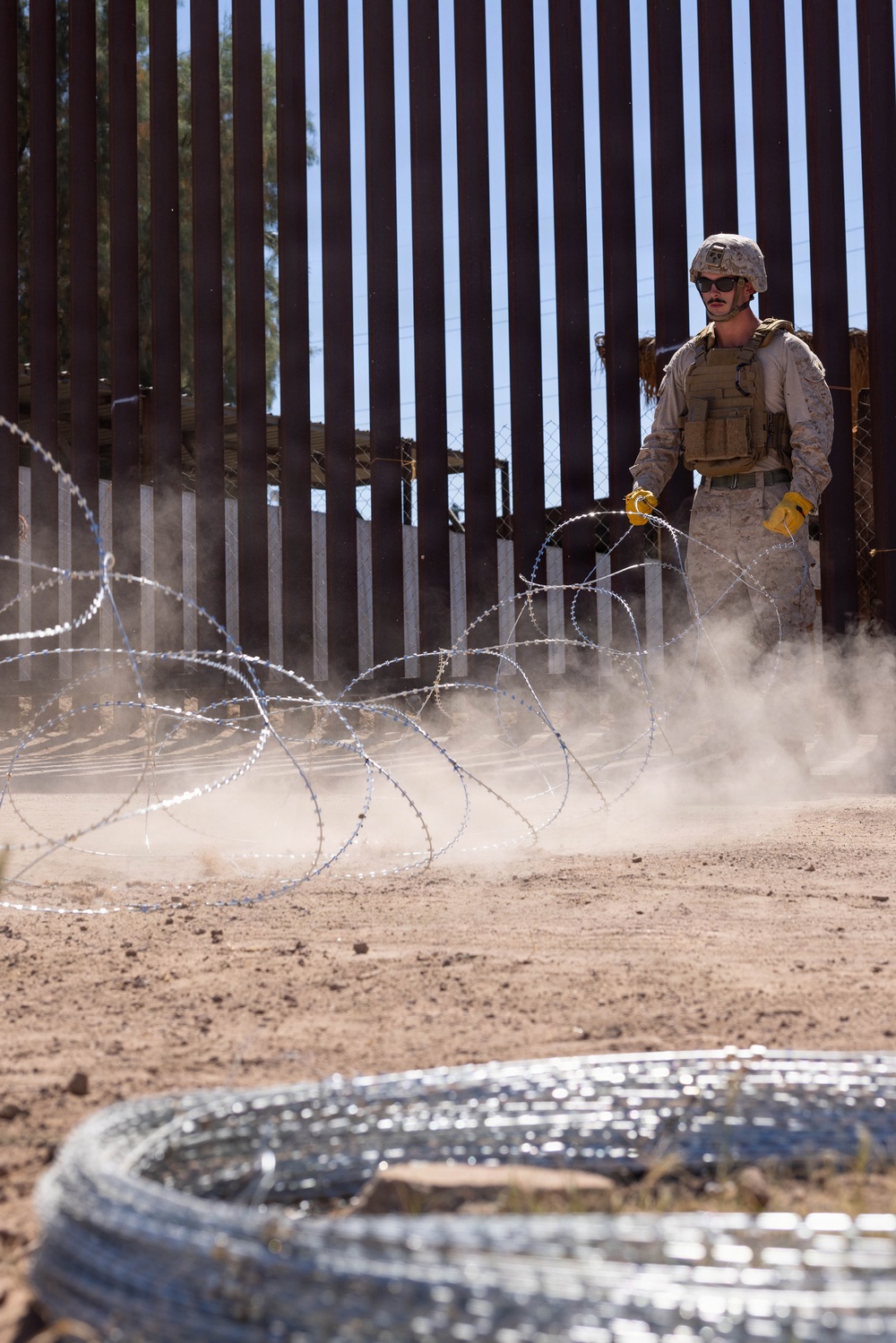 Marines with JTF-SB conduct border reinforcement