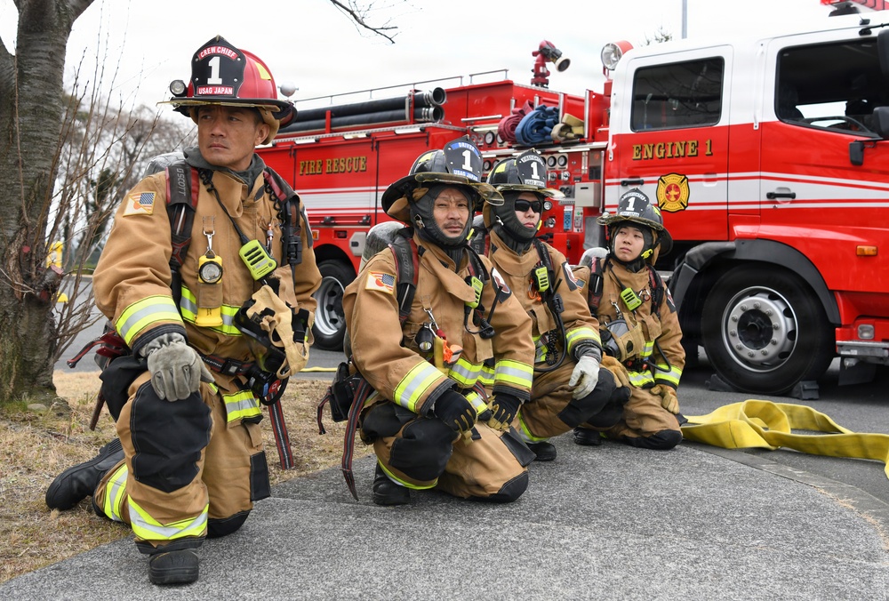 U.S. Army, Japan Ground Self-Defense Force firefighters strengthen interoperability during joint fire drill