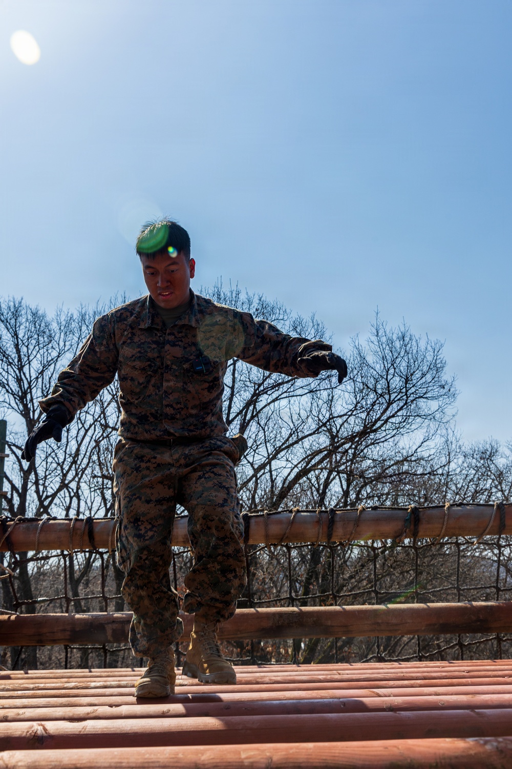 U.S. Marines with 3/12 Conduct Air Assault Confidence Course