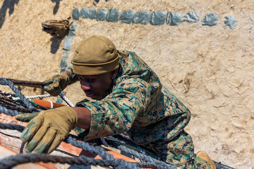 U.S. Marines with 3/12 Conduct Air Assault Confidence Course