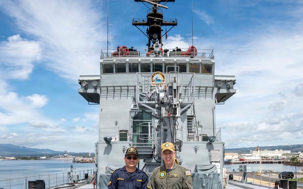 Adm. Steve Koehler, commander, U.S. Pacific, tours the Ecuadorian Navy offshore patrol vessel BAE Jambelí (MP 56)