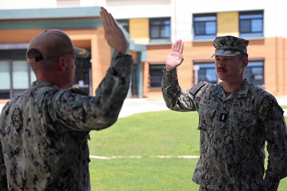NAVFAC Marianas CME Joshua Hocker promotion to LT