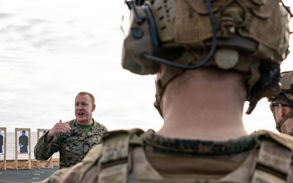 The 31st Marine Expeditionary Unit Conducts Live Fire onboard USS New Orleans (LPD 18)