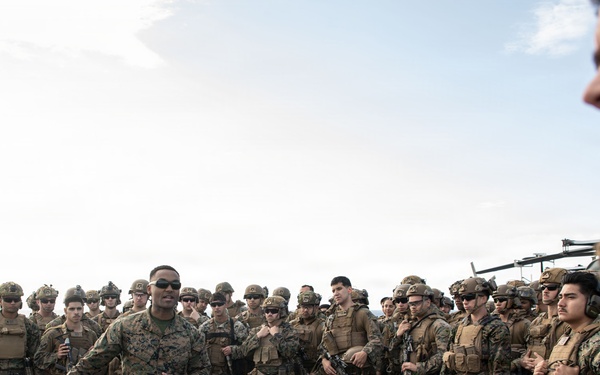 The 31st Marine Expeditionary Unit Conducts Live Fire onboard USS New Orleans (LPD 18)