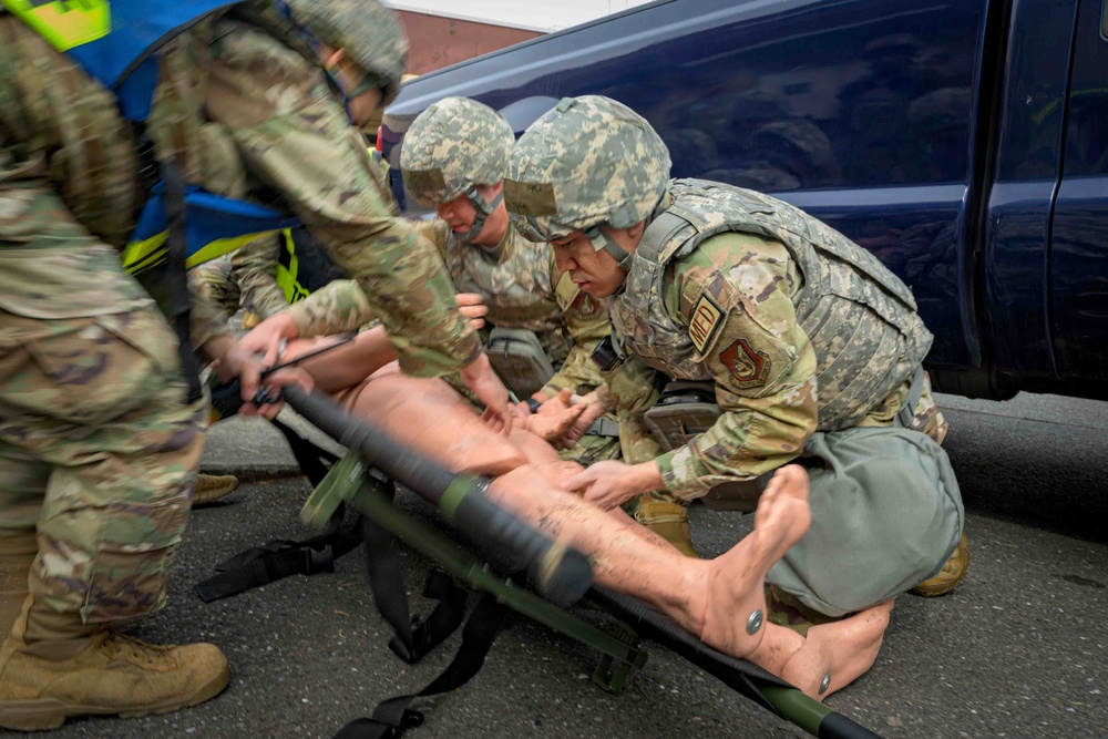 374 MDG responds to simulated mass casualty scenario for BM26