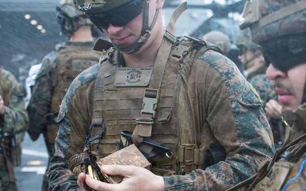 The 31st Marine Expeditionary Unit Conducts Live Fire onboard USS New Orleans (LPD 18)