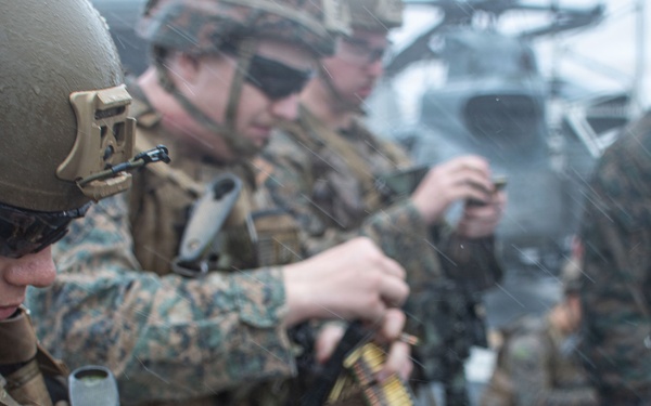 The 31st Marine Expeditionary Unit Conducts Live Fire onboard USS New Orleans (LPD 18)