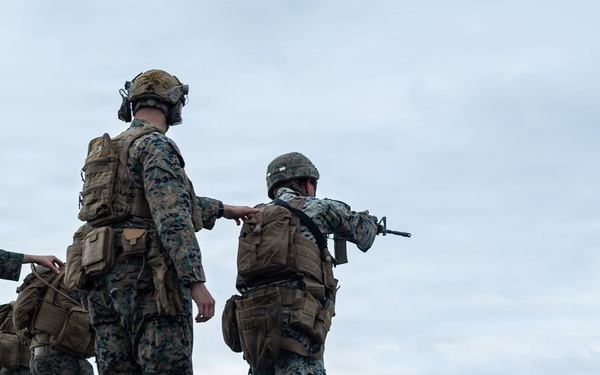 The 31st Marine Expeditionary Unit Conducts Live Fire onboard USS New Orleans (LPD 18)