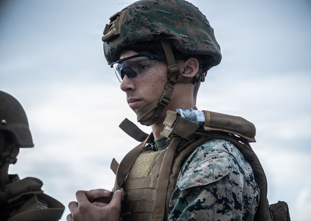 The 31st Marine Expeditionary Unit Conducts Live Fire onboard USS New Orleans (LPD 18)