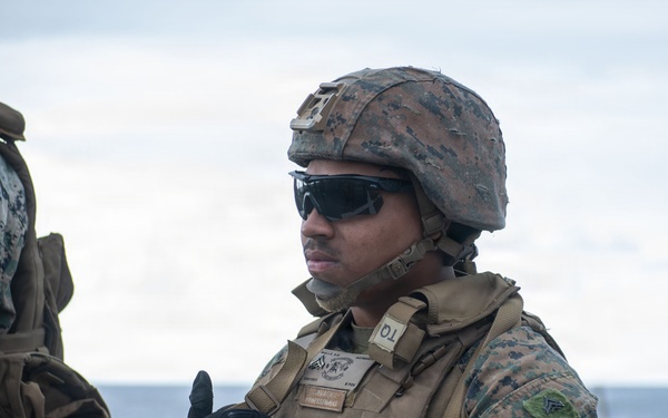 The 31st Marine Expeditionary Unit Conducts Live Fire onboard USS New Orleans (LPD 18)