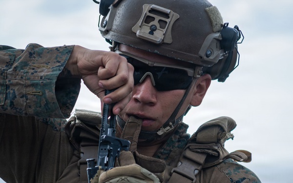 The 31st Marine Expeditionary Unit Conducts Live Fire onboard USS New Orleans (LPD 18)