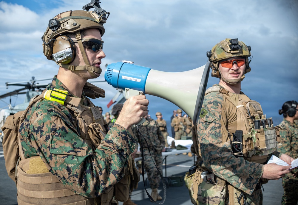 The 31st Marine Expeditionary Unit Conducts Live Fire onboard USS New Orleans (LPD 18)